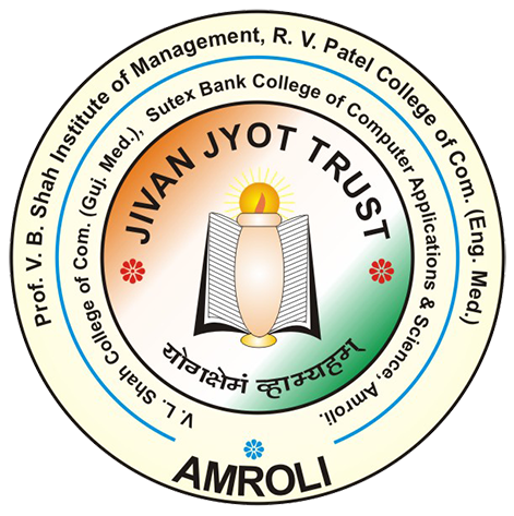 Prof. V. B. Shah Institute of Management, R. V. Patel College of Commerce (EM), V. L. Shah College of Commerce (GM), Sutex Bank College of Computer Applications & Science
